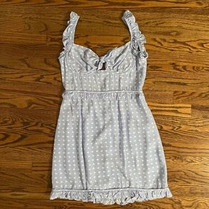 For Love and Lemons Baby Blue/White Mini Dress